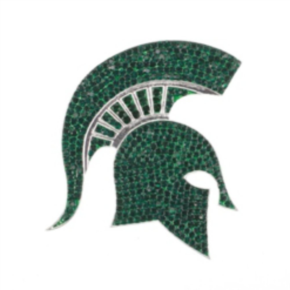 Michigan State Crystal Spartan Helmet Pin